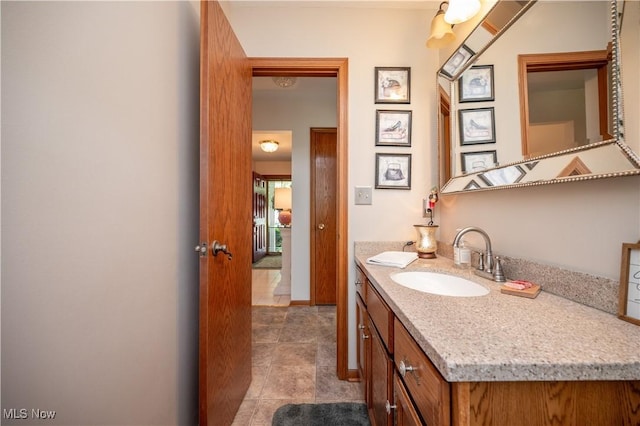 3661 Meander Reserve Cir, Canfield, OH 44406 - bathroom featuring vanity and tile patterned floors