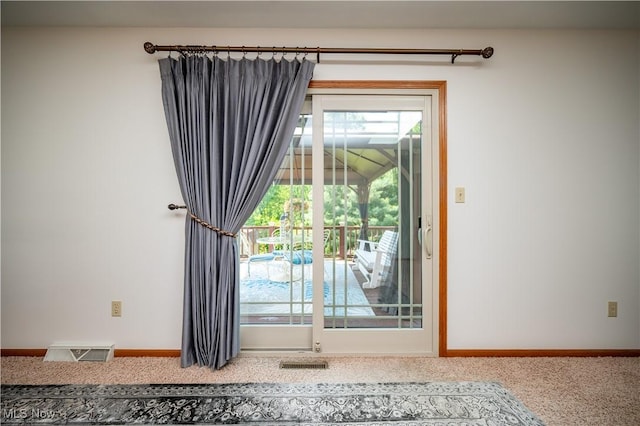 3661 Meander Reserve Cir, Canfield, OH 44406 - entryway with carpet flooring and baseboards