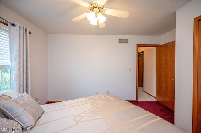 3661 Meander Reserve Cir, Canfield, OH 44406 - bedroom featuring ceiling fan and carpet