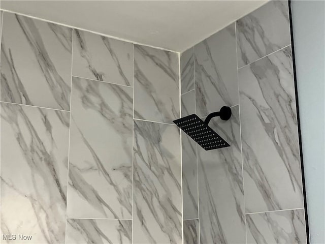 5482 Pleasant St, North Ridgeville, OH 44039 - bathroom view of a marble finish shower