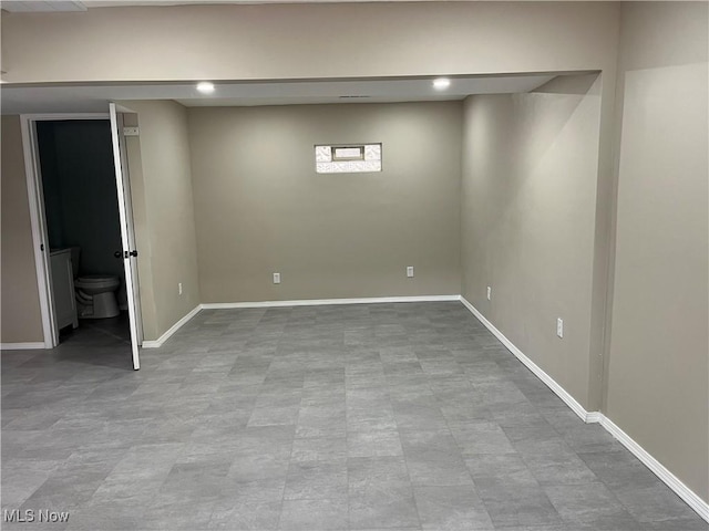 5482 Pleasant St, North Ridgeville, OH 44039 - basement featuring baseboards and recessed lighting
