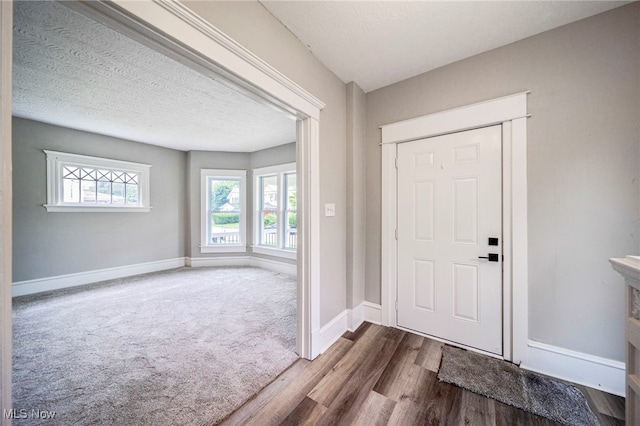 1115 W 43rd St, Ashtabula, OH 44004 - entrance foyer with wood finished floors and a textured ceiling