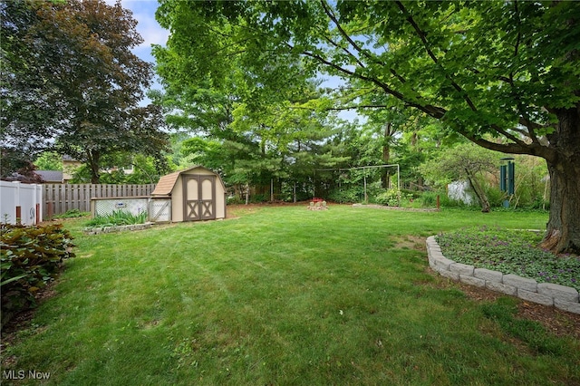 5802 Redwood Ct, Mentor-On-The-Lake, OH 44060 - fenced backyard featuring a storage unit