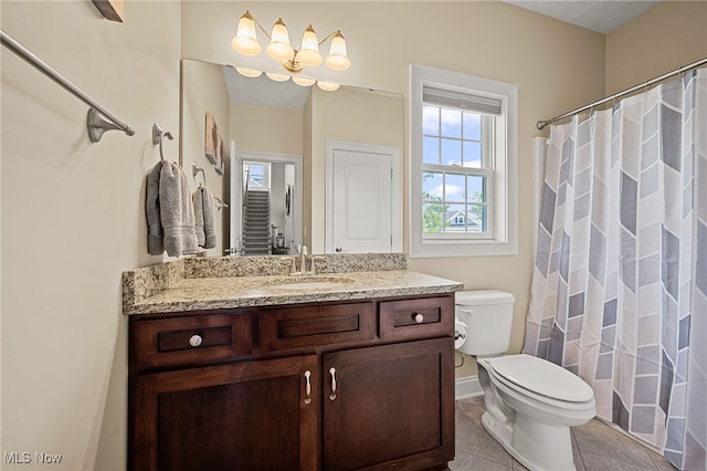 34782 Legends Way, Grafton, OH 44044 - full bathroom featuring vanity, tile patterned floors, and a shower with curtain