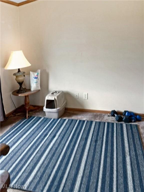 4182 Reger Rd, Conneaut, OH 44030 - unfurnished room featuring baseboards and carpet