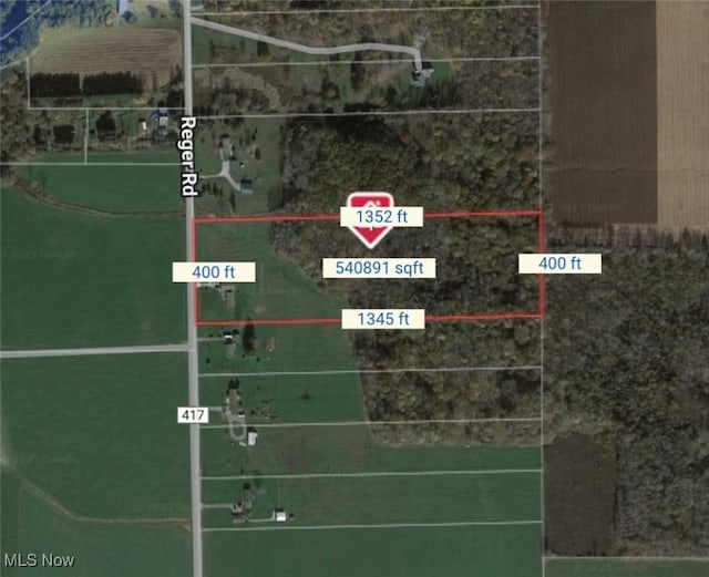 4182 Reger Rd, Conneaut, OH 44030 - map / location with property boundaries highlighted