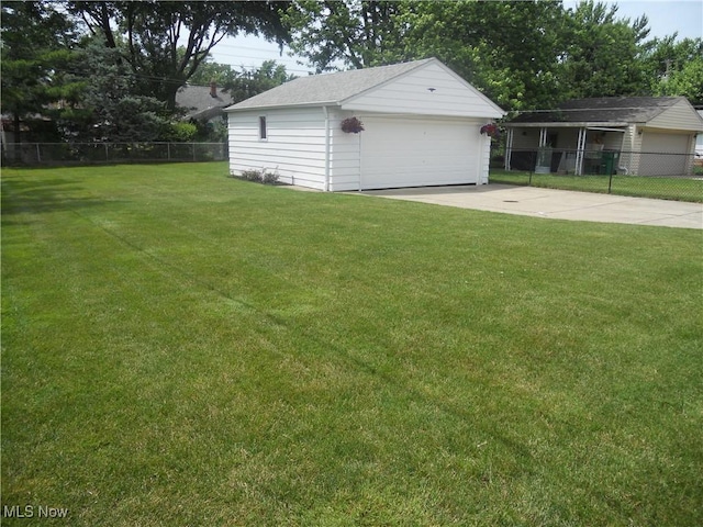 374 Clarmont Rd, Willowick, OH 44095 - view of yard with an outbuilding and a garage