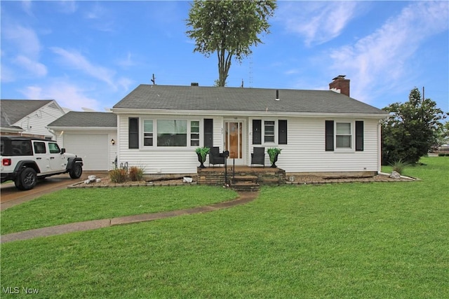 517 Linwood Ct, Port Clinton, OH 43452 - single story home with a garage, a chimney, and a front yard