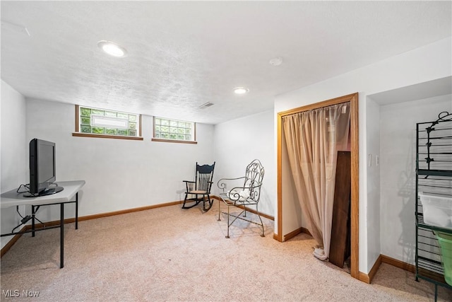 1499 Redwood Ave, Akron, OH 44301 - living area with carpet floors and recessed lighting