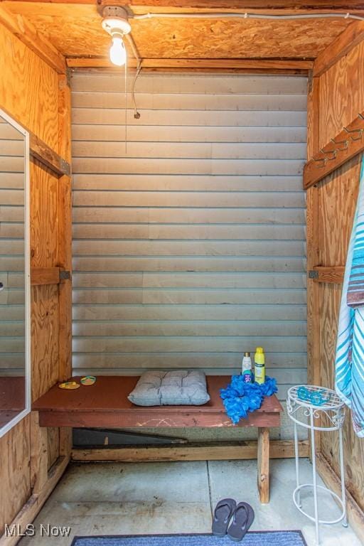 449 Westchester Dr SE, Warren, OH 44484 - mudroom with a relaxing sauna and unfinished concrete floors
