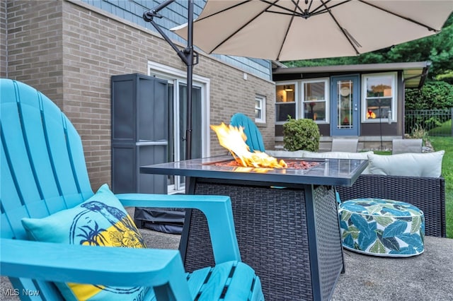 6118 Echodell Ave NW, North Canton, OH 44720 - view of patio featuring an outdoor fire pit