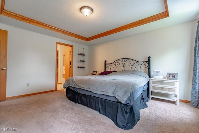 10393 Scotney Ave NW, North Canton, OH 44720 - carpeted bedroom with ornamental molding and a tray ceiling