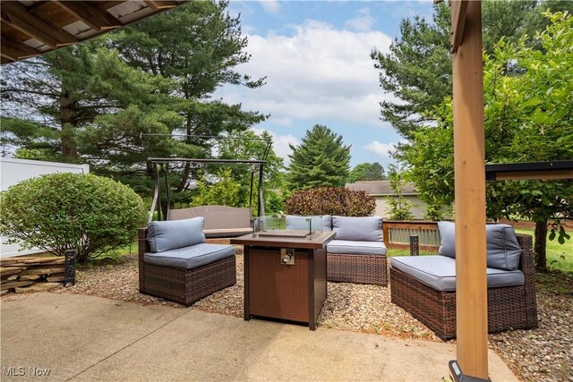 10393 Scotney Ave NW, North Canton, OH 44720 - view of patio featuring an outdoor hangout area