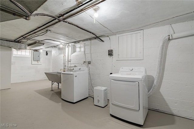 3886 Faversham Rd, University Heights, OH 44118 - basement featuring separate washer and dryer and electric panel