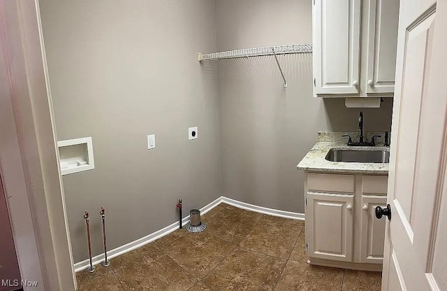 23 Fieldstone Dr, Poland, OH 44514 - washroom featuring hookup for a washing machine, hookup for an electric dryer, cabinet space, and dark tile patterned floors
