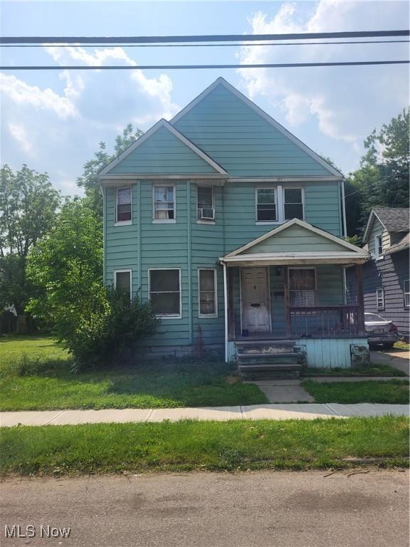 3716 E 50th St, Cleveland, OH 44105 - view of front of home featuring covered porch