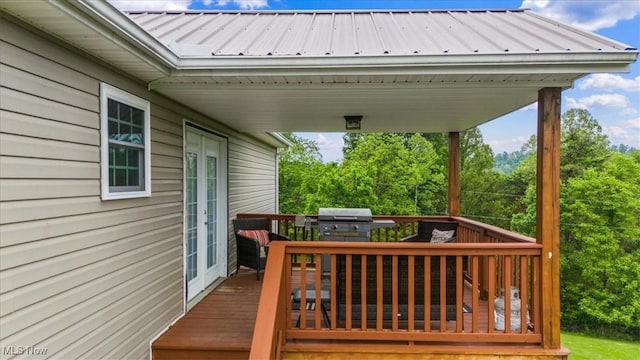 1448 Locust Ridge Rd, Washington, WV 26181 - wooden terrace featuring area for grilling