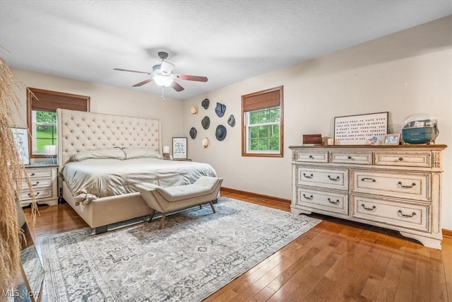 1448 Locust Ridge Rd, Washington, WV 26181 - bedroom with hardwood / wood-style floors and ceiling fan