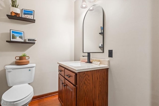 1448 Locust Ridge Rd, Washington, WV 26181 - bathroom with vanity and wood finished floors