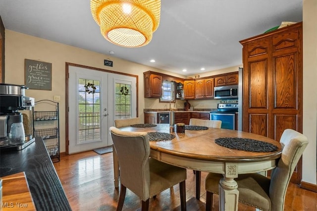 1448 Locust Ridge Rd, Washington, WV 26181 - dining room with light wood finished floors and recessed lighting
