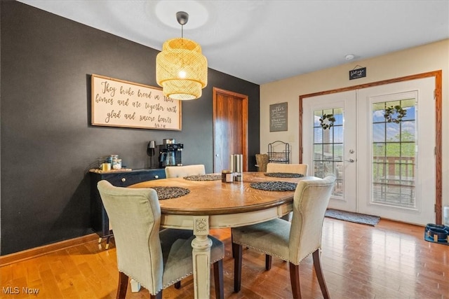 1448 Locust Ridge Rd, Washington, WV 26181 - dining space with wood finished floors and french doors