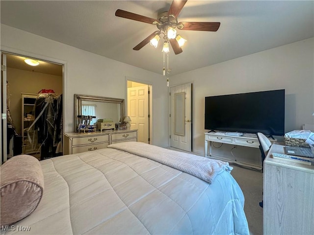203 Willow Brook Dr NE, Warren, OH 44483 - bedroom with carpet and ceiling fan