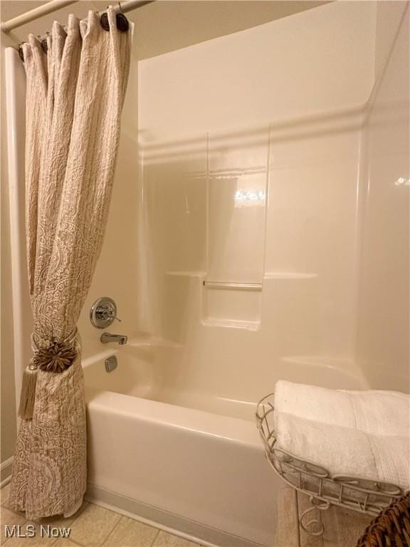 203 Willow Brook Dr NE, Warren, OH 44483 - full bathroom with tile patterned floors and shower / bath combination with curtain