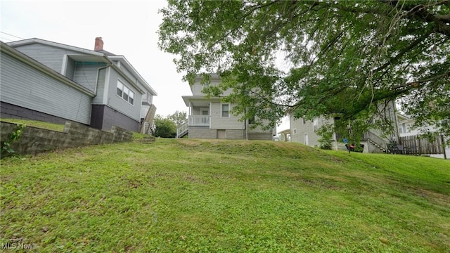 1515 Stewart Ave, Cambridge, OH 43725 - view of grassy yard with stairway
