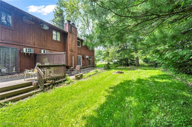 2709 Graham Rd, Stow, OH 44224 - view of green lawn featuring a deck