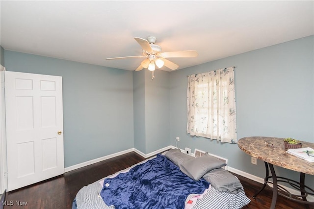13112 Shady Oak Blvd, Garfield Heights, OH 44125 - bedroom with wood finished floors and ceiling fan
