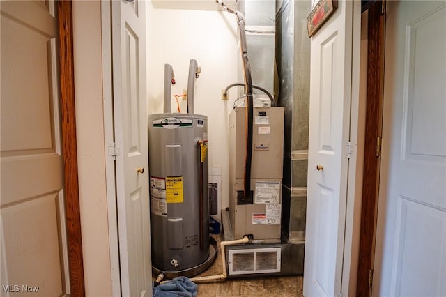 412 SW Weber Ave, Strasburg, OH 44680 - utility room featuring electric water heater
