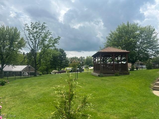 188 Court St, Follansbee, WV 26037 - view of yard featuring a gazebo
