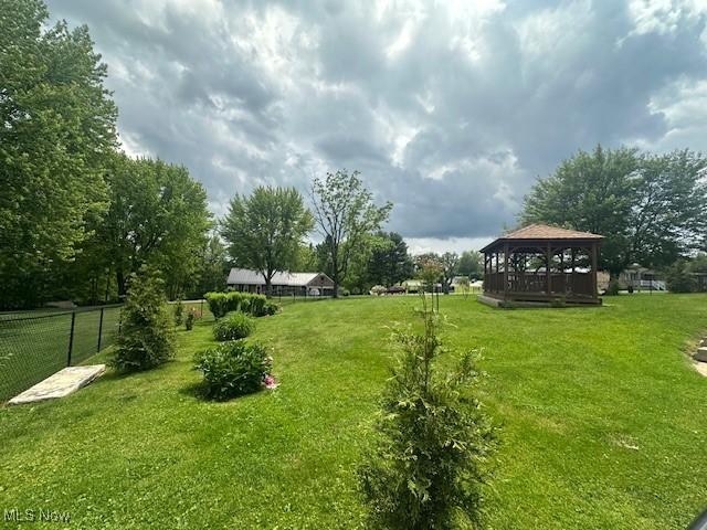 188 Court St, Follansbee, WV 26037 - view of yard featuring a gazebo