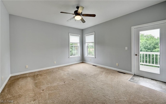 85551 Beagle Club Rd, Scio, OH 43988 - carpeted empty room featuring baseboards and a ceiling fan