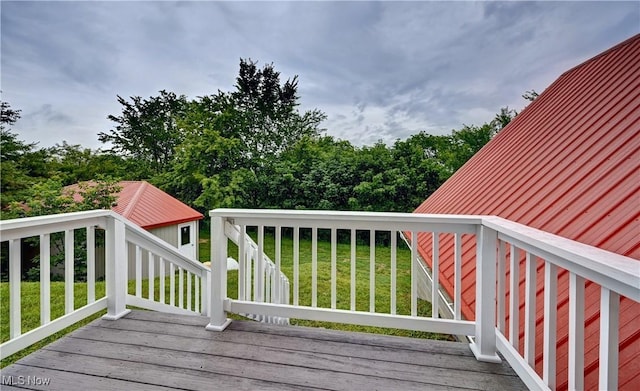 85551 Beagle Club Rd, Scio, OH 43988 - wooden terrace featuring a yard
