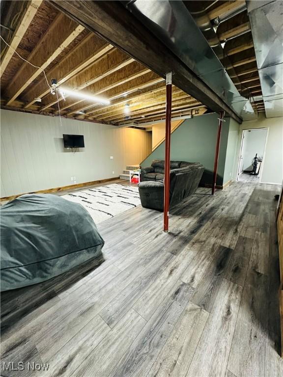 62063 Savage Rd, Cambridge, OH 43725 - finished basement with hardwood / wood-style flooring