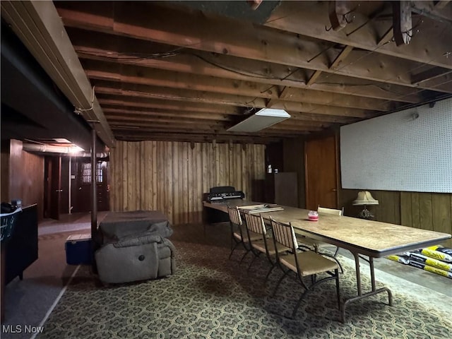 1281 Township Road 129, Adena, OH 43901 - unfinished basement featuring wood walls
