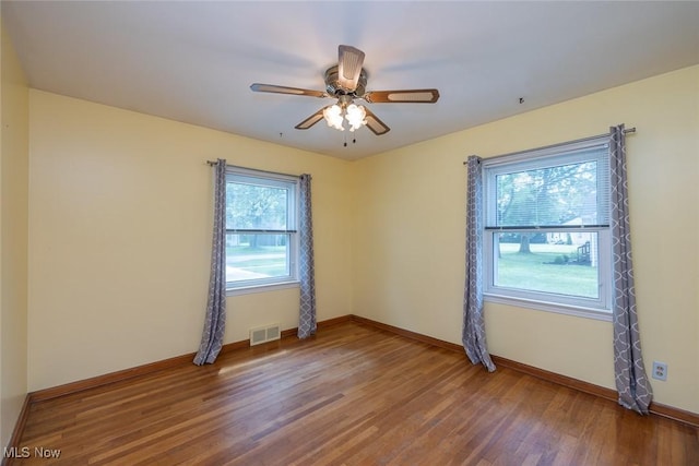 4050 Walter Rd, North Olmsted, OH 44070 - empty room with wood finished floors and ceiling fan