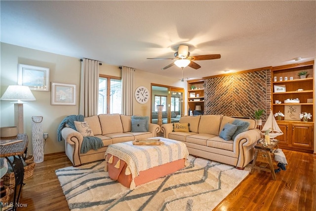 5507 13th Ave, Vienna, WV 26105 - living room with ceiling fan and wood finished floors