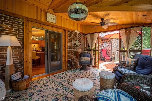 5507 13th Ave, Vienna, WV 26105 - sunroom featuring lofted ceiling