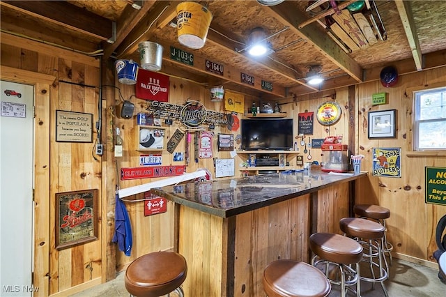3145 Franks Rd, Clinton, OH 44216 - indoor dry bar with wood walls