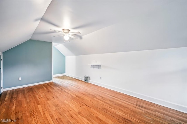 341 Kenmore Ave NE, Warren, OH 44483 - additional living space with ceiling fan, lofted ceiling, and wood finished floors