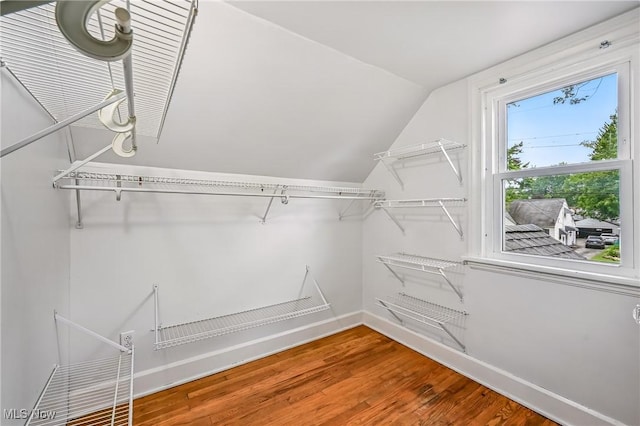 341 Kenmore Ave NE, Warren, OH 44483 - spacious closet featuring wood finished floors and lofted ceiling