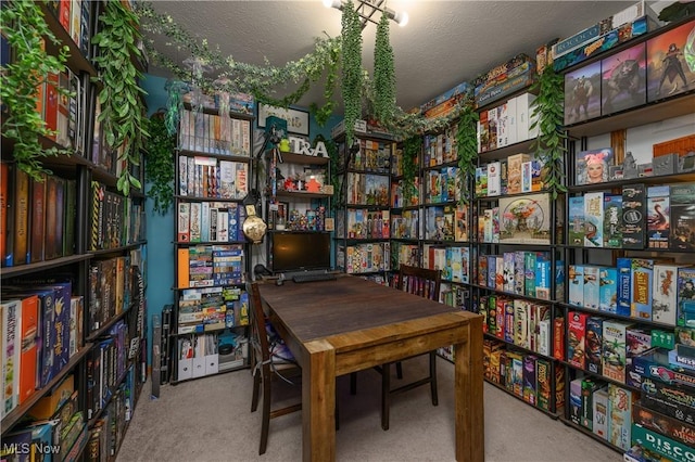 323 Mccook Ave, Dennison, OH 44621 - carpeted office with wall of books and a textured ceiling