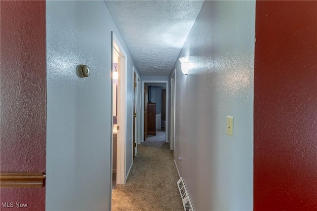 733 Lake Erie St, Conneaut, OH 44030 - hall with carpet, a textured ceiling, and a textured wall