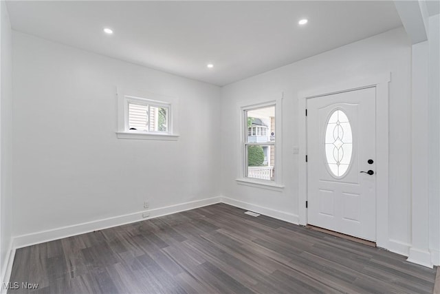 3414 Virginia Ave, Cleveland, OH 44109 - foyer featuring dark wood-type flooring and recessed lighting