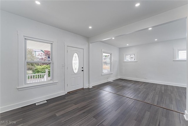 3414 Virginia Ave, Cleveland, OH 44109 - foyer featuring dark wood-style flooring and recessed lighting