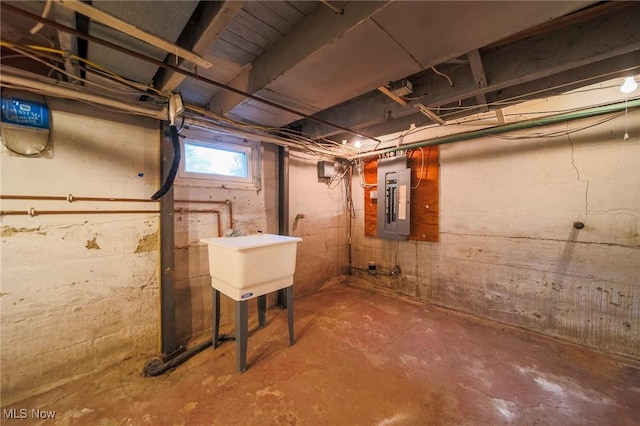 1237 Center St, Ashland, OH 44805 - basement featuring electric panel and a sink