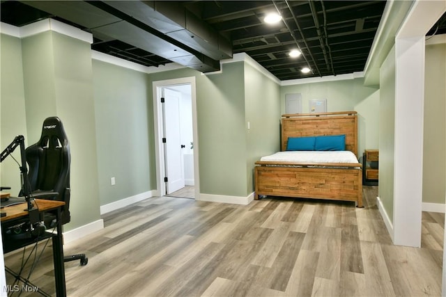 2304 Bianca Ln, Cortland, OH 44410 - bedroom with baseboards and wood finished floors
