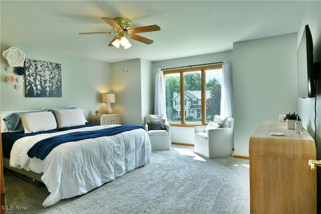 2304 Bianca Ln, Cortland, OH 44410 - carpeted bedroom featuring baseboards and ceiling fan
